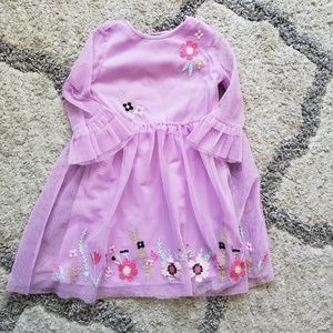 Embroidered Girls Floral Dress